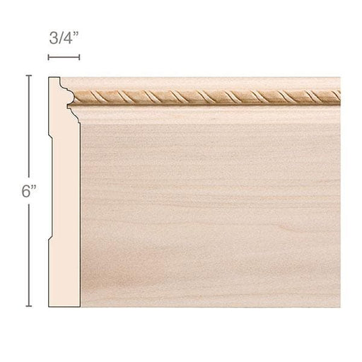 Rope, 6 ''w x 3/4''d Base Mouldings White River Hardwoods