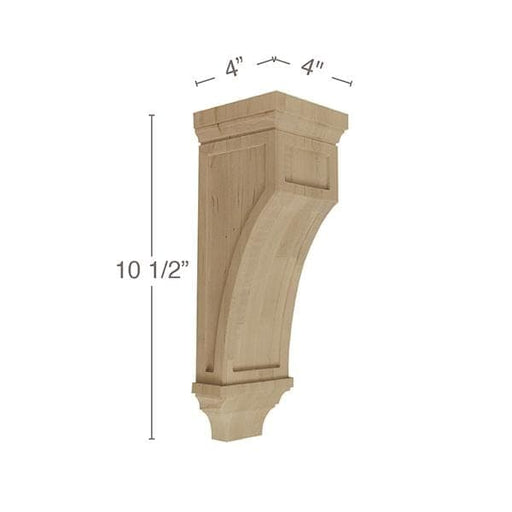 Mission Corbel, 4"w x 10  1/2"h x 4"d Carved Corbels White River Hardwoods