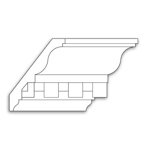 Crown w/Dentil, 7"w x 1"d Crown Mouldings White River Hardwoods Poplar