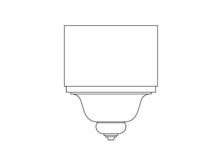Small Crown Block (Outside Corner), 6 1/2"w x 8"h x 3 1/4"d Accessories White River Hardwoods
