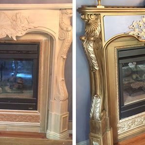 A Customized Stock Mantel with a Big Personality