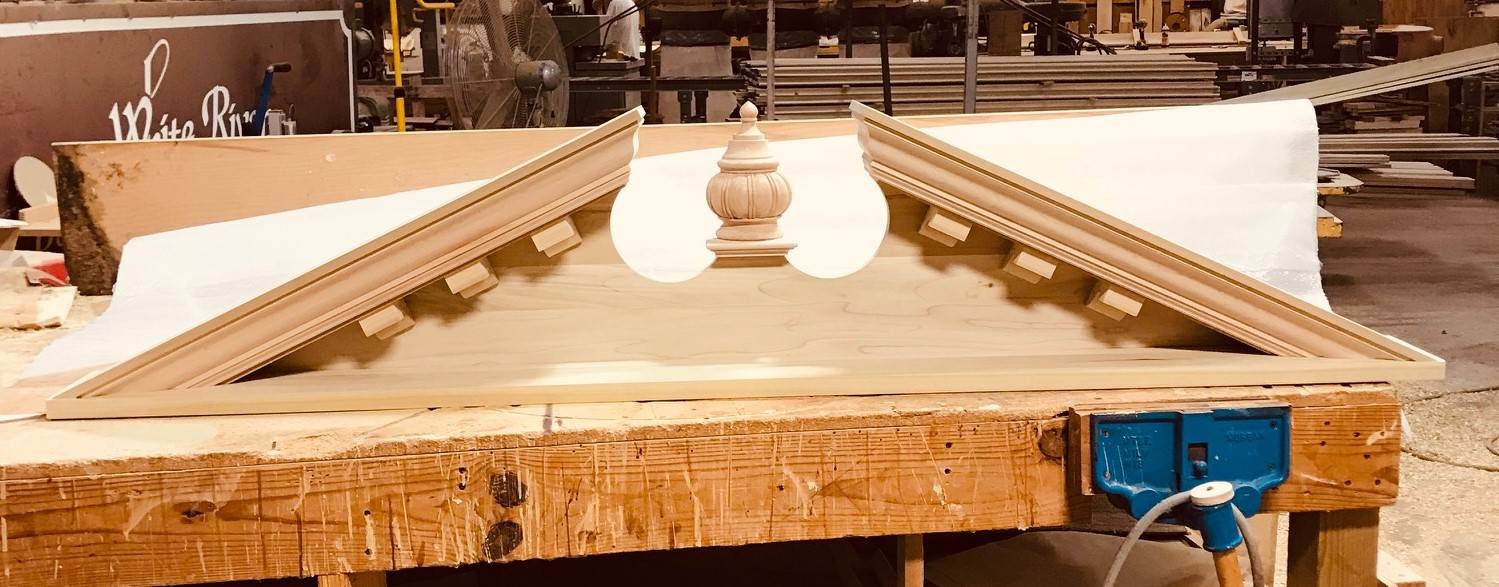 Pediment Section Raking How to Build a Custom Pediment with Stock Parts — White River Hardwoods