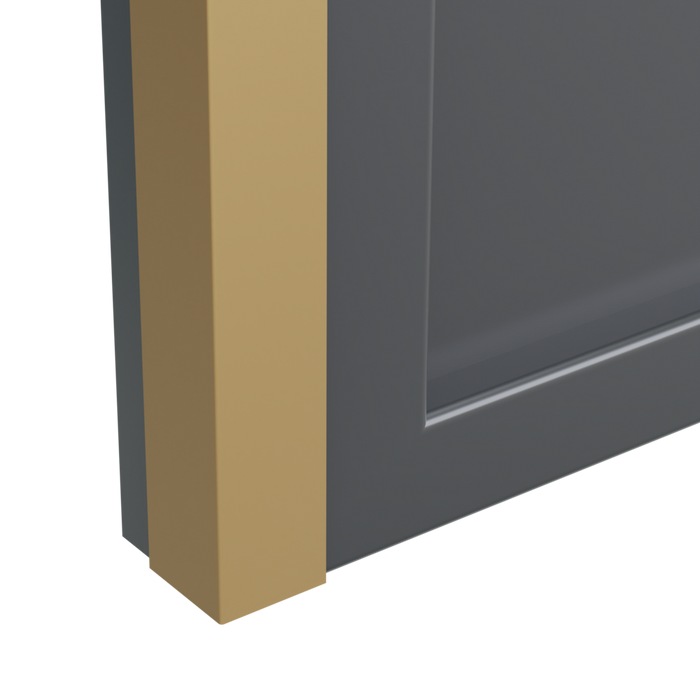 Metallic Trim Aluminum L-Channel, 72'' L x 1/2'' W Metal Insert White River Hardwoods