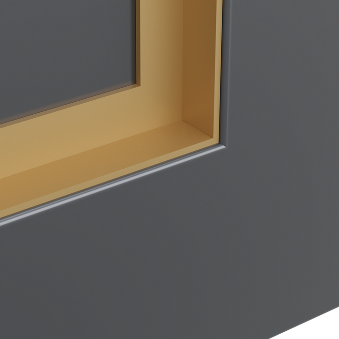 Metallic Trim Aluminum L-Channel, 72'' L x 1/2'' W Metal Insert White River Hardwoods