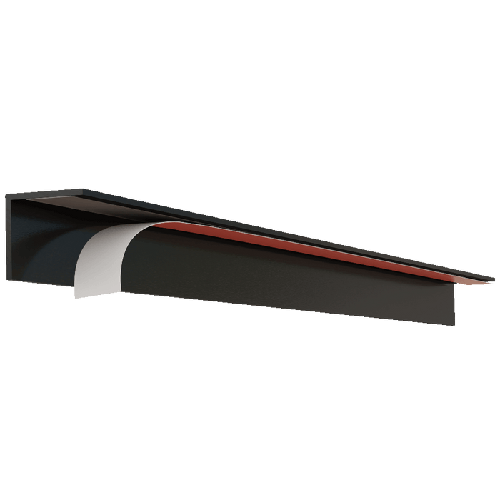 7/8" Designer DripEdge® Metal Insert White River Hardwoods Flat Black 23-1/2" L