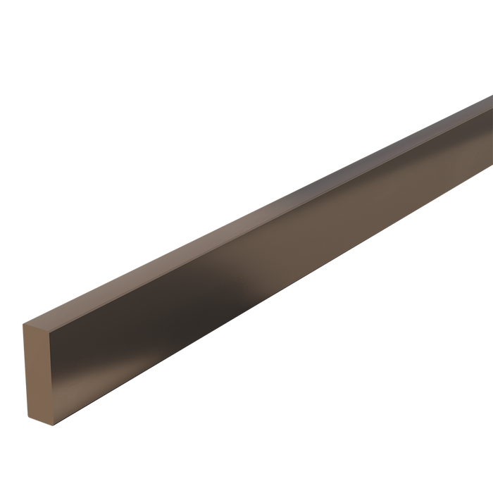 Metallic Trim Aluminum Bar, 72'' L x 3/4" W x 1/4'' T Metal Insert White River Hardwoods Warm Bronze