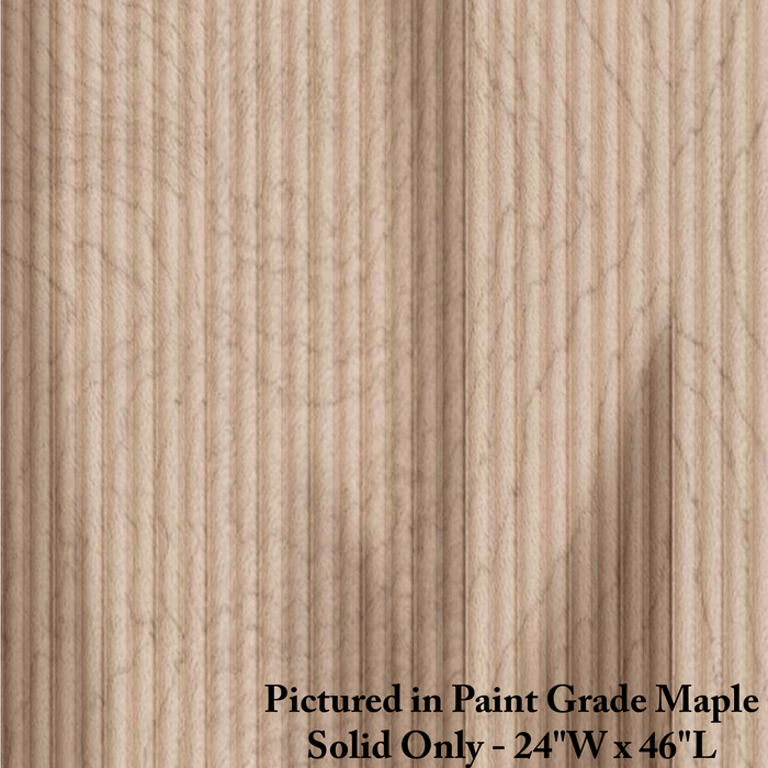 9/32″ Double Bead Tambour - Thick Tambour White River Hardwoods 24"W x 46"L - Not Flexible - Solid Backing Paint Grade 