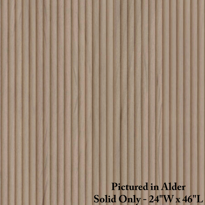 3/8″ Shallow Double Bead Tambour Tambour White River Hardwoods 24"W x 46"L - Not Flexible - Solid Backing Alder - Only Available in 24"W x 46"L 