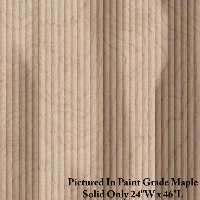 3/8″ Shallow Double Bead Tambour Tambour White River Hardwoods 24"W x 46"L - Not Flexible - Solid Backing Paint Grade 