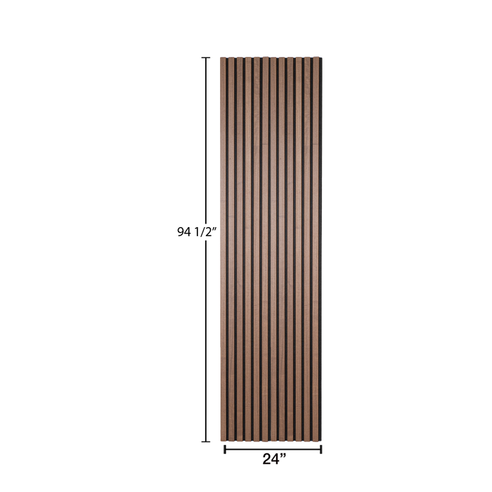 Natural Walnut – Varnished Acoustic Panel – 1" Slat Width – 24" × 94-1/2" – Sold 1 per Carton Acoustic Slat Panel White River Hardwoods