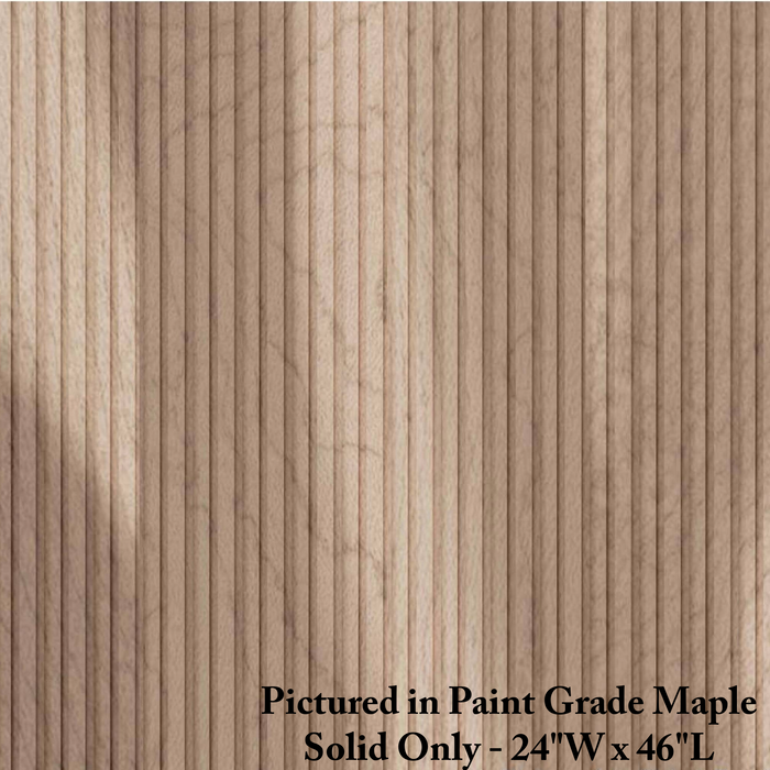 1/4" Square Flexible Tambour Tambour White River Hardwoods 24"W x 46"L - Not Flexible - Solid Backing Paint Grade 