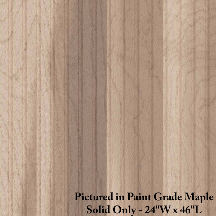 1/2" Square Tambour Tambour White River Hardwoods 24"W x 46"L - Not Flexible - Solid Backing Paint Grade 