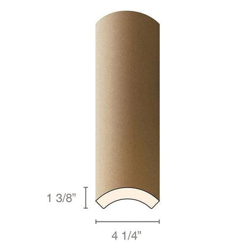 MDF Radius Corners, Econo Qtr Rnd (accepts 3/4" plywood), 3" Radius, 4 1/4"W x 1 3/8"D x 97"L Cabinetry Corners White River Hardwoods MDF