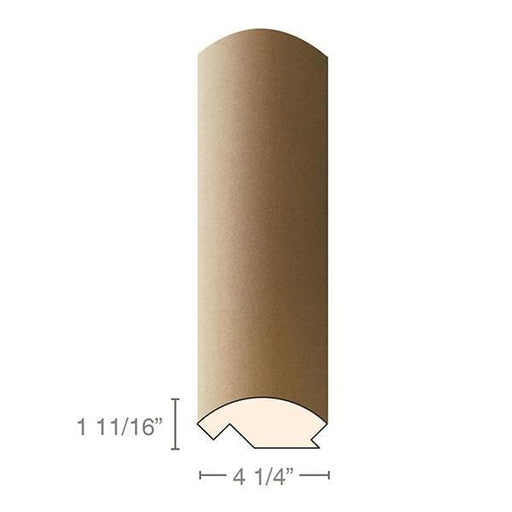 MDF Radius Corners, J Corner (accepts 3/4" plywood), 3" Radius, 4 1/4"W x 1-11/16"D x 97"L Cabinetry Corners White River Hardwoods MDF