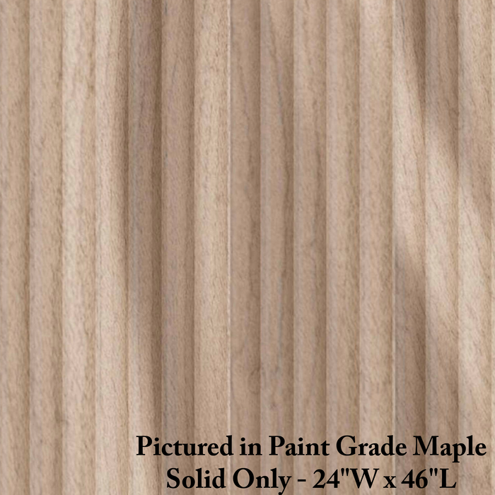 5/8" Cove-Cut Tambour Tambour White River Hardwoods 24"W x 46"L - Not Flexible - Solid Backing Paint Grade 