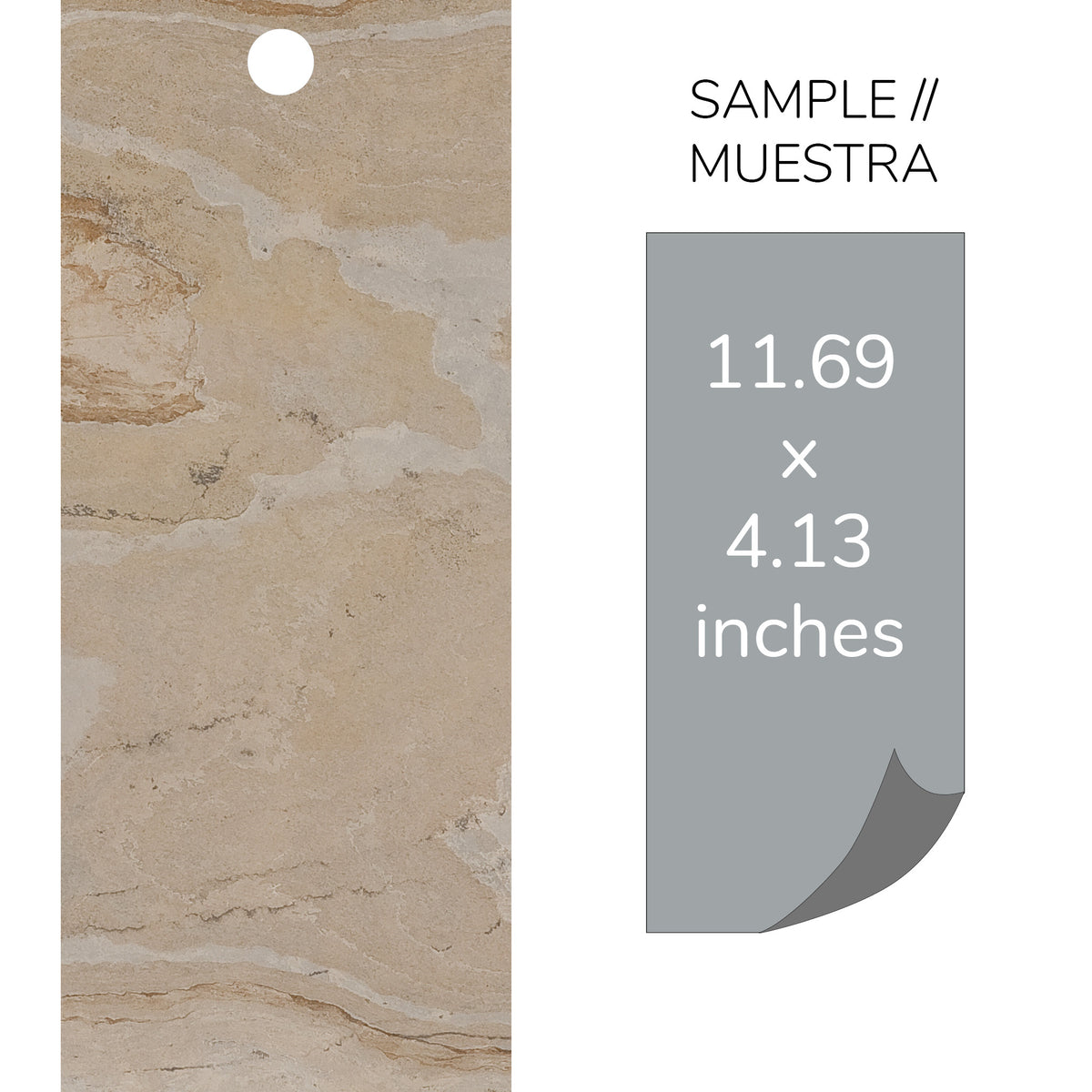 Tan, Natural Slate Veneer - Sample Sheet (11
