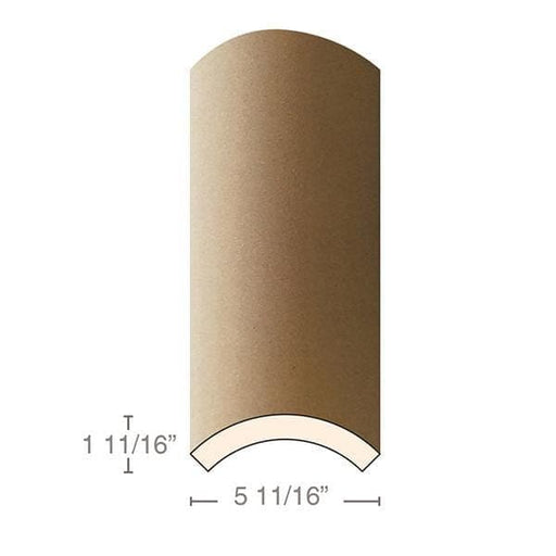 MDF Radius Corners, Econo Qtr Rnd (accepts 3/4" plywood), 4" Radius, 5 11/16"W x 1-11/16"D x 97"L Cabinetry Corners White River Hardwoods MDF