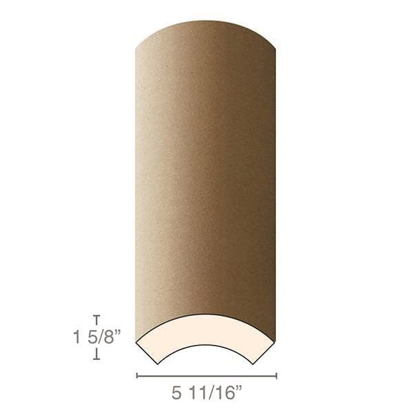 MDF Radius Corners, 4 Econo Qtr Rnd (accepts 5/8" plywood), 4" Radius, 5 11/16"W x 1 5/8"D x 97"L Cabinetry Corners White River Hardwoods MDF