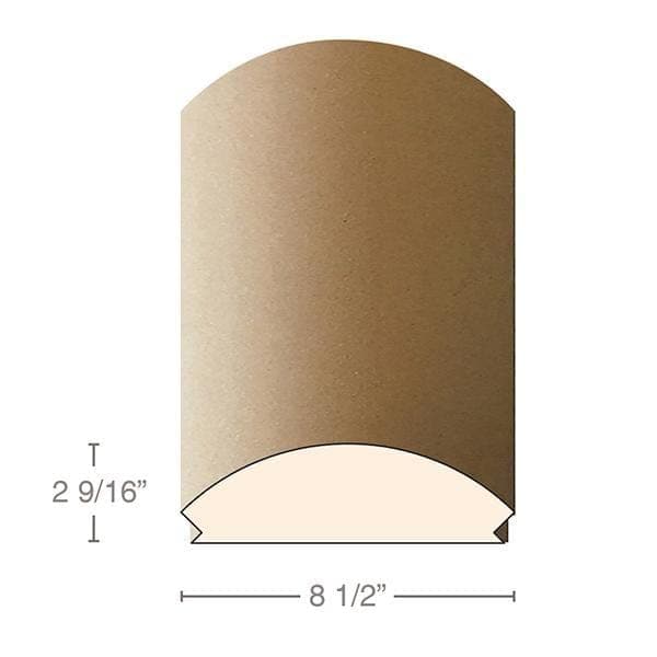 MDF Radius Corners, L Corner (accepts 3/4" plywood), 6" Radius, 8 1/2"W x 2 9/16"D x 97"L Cabinetry Corners White River Hardwoods MDF