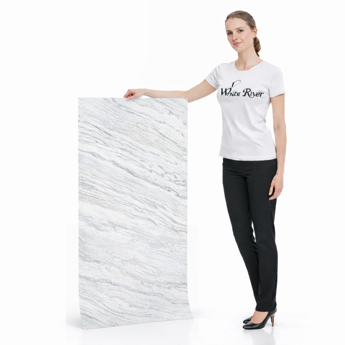 Artic White - Flexible Marble Stone Veneer - Opaque Stone Veneer White River Hardwoods 24" w x 48"l