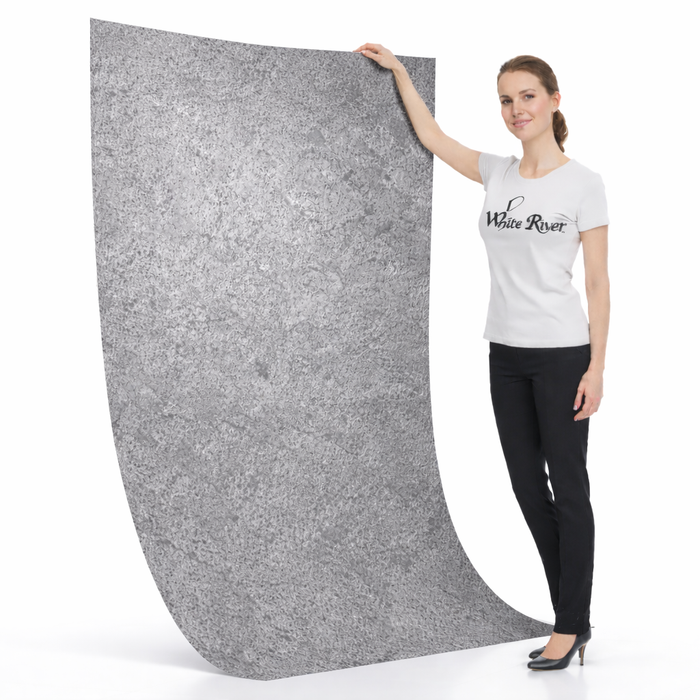 Silver Grey - Flexible Mica Slate Stone Veneer - Opaque Stone Veneer White River Hardwoods 47 1/4"w x 94 1/2"l