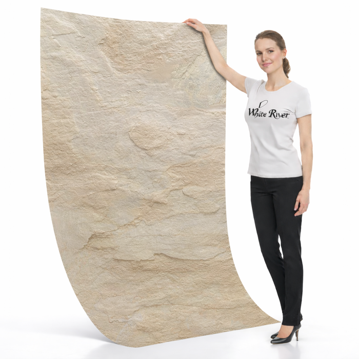 Tan - Flexible Natural Slate Veneer - Opaque Stone Veneer White River Hardwoods