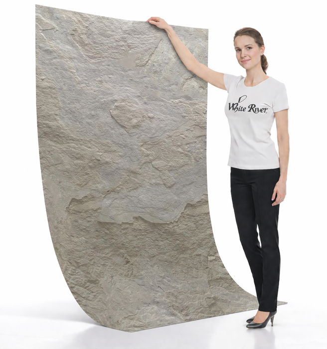 Tan - Flexible Natural Slate Veneer - Opaque Stone Veneer White River Hardwoods 47 1/4"w x 94 1/2"l
