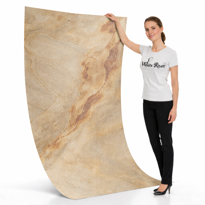 Falling Leaves - Flexible Slate Stone Veneer - Opaque Stone Veneer White River Hardwoods 47"w x 94"l