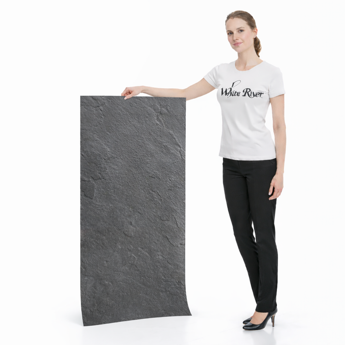 Nero - Flexible Slate Stone Veneer - Opaque Stone Veneer White River Hardwoods 24" w x 48"l