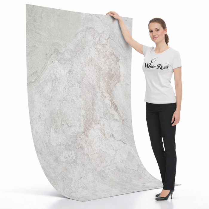 Blanco - Flexible Slate Stone Veneer - Opaque Stone Veneer White River Hardwoods 47 1/4"w x 94 1/2"l