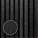 Matte Black Oak – Varnished Acoustic Panel – 1" Slat Width – 12-1/2" × 94-1/2" – Sold 2 per Carton Acoustic Slat Panel White River Hardwoods