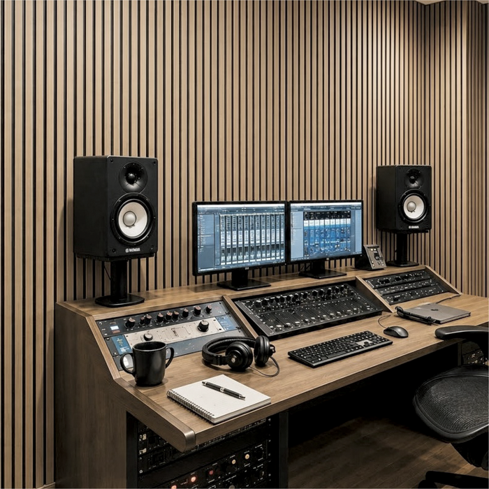 Natural White Oak – Varnished Acoustic Panel – 1" Slat Width – 24" × 94-1/2" – Sold 1 per Carton Acoustic Slat Panel White River Hardwoods