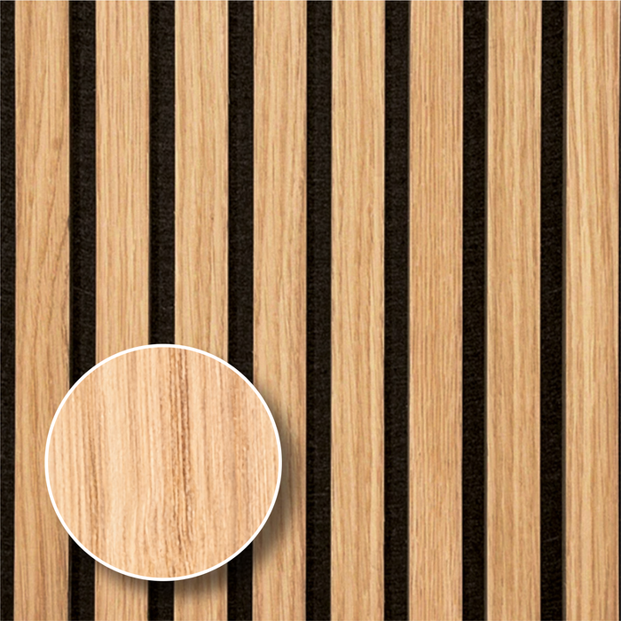 Natural White Oak – Varnished Acoustic Panel – 1" Slat Width – 24" × 94-1/2" – Sold 1 per Carton Acoustic Slat Panel White River Hardwoods