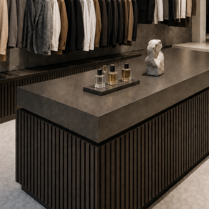 Matte Black Oak – Varnished Acoustic Panel – 1-1/2" Slat Width – 12-1/2" × 94-1/2" – Sold 2 per Carton Acoustic Slat Panel White River Hardwoods