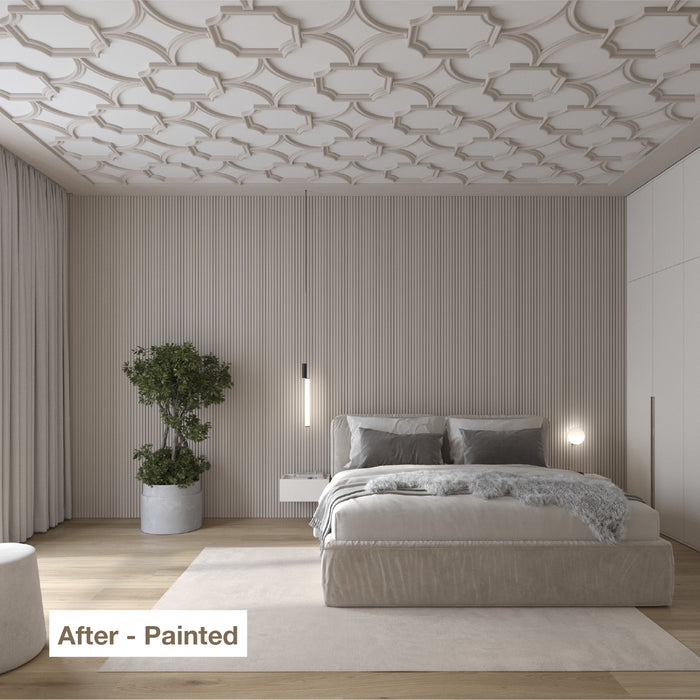 Coved Corner Tracery Panel, 18" x 15" x 1", 1 pair, Resin Tracery Panel White River Hardwoods