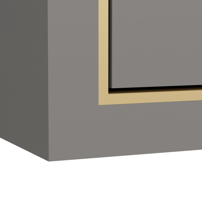 Metallic Trim Aluminum Bar, 72'' L x 3/4" W x 1/4'' T Metal Insert White River Hardwoods