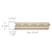 Running Leaf & Bead, 2 1/8"w x 1 5/8" (lips 13/16) Backbands White River Hardwoods Poplar