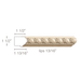 Running Coin (Repeats 1, 1 1/2''w x 1 13/16''d, lips 13/16 Backbands White River Hardwoods Poplar