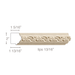 Running Leaf (Repeats 2 1/4, 2''w x 1 13/16''d, lips 13/16 Backbands White River Hardwoods Poplar