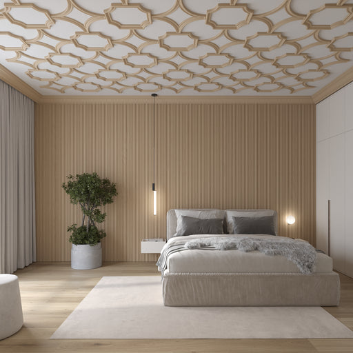 Tracery Ceiling Tip, 13/16" x 3 1/2" x 3 3/4", Resin, (Set of 8) Tracery Panel White River Hardwoods