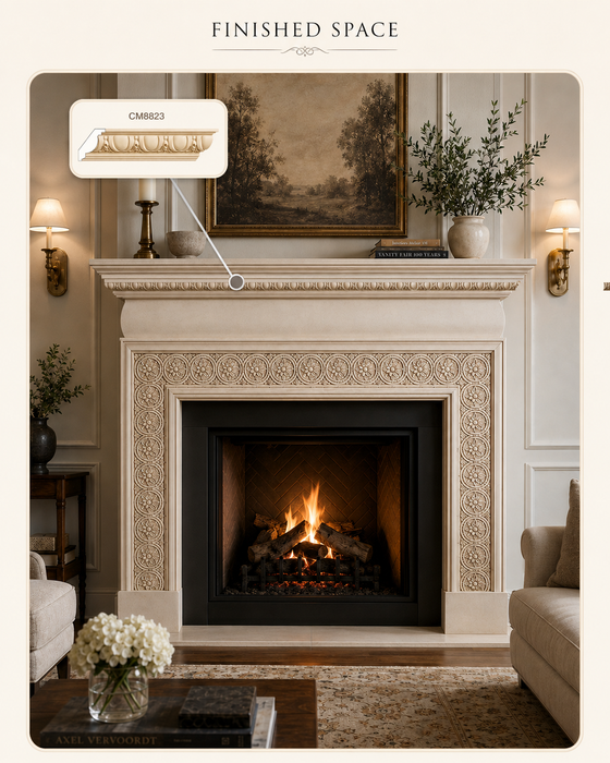 Egg and Dart (Repeats 3), 3 3/4''w x 1''d Cornice Mouldings White River Hardwoods