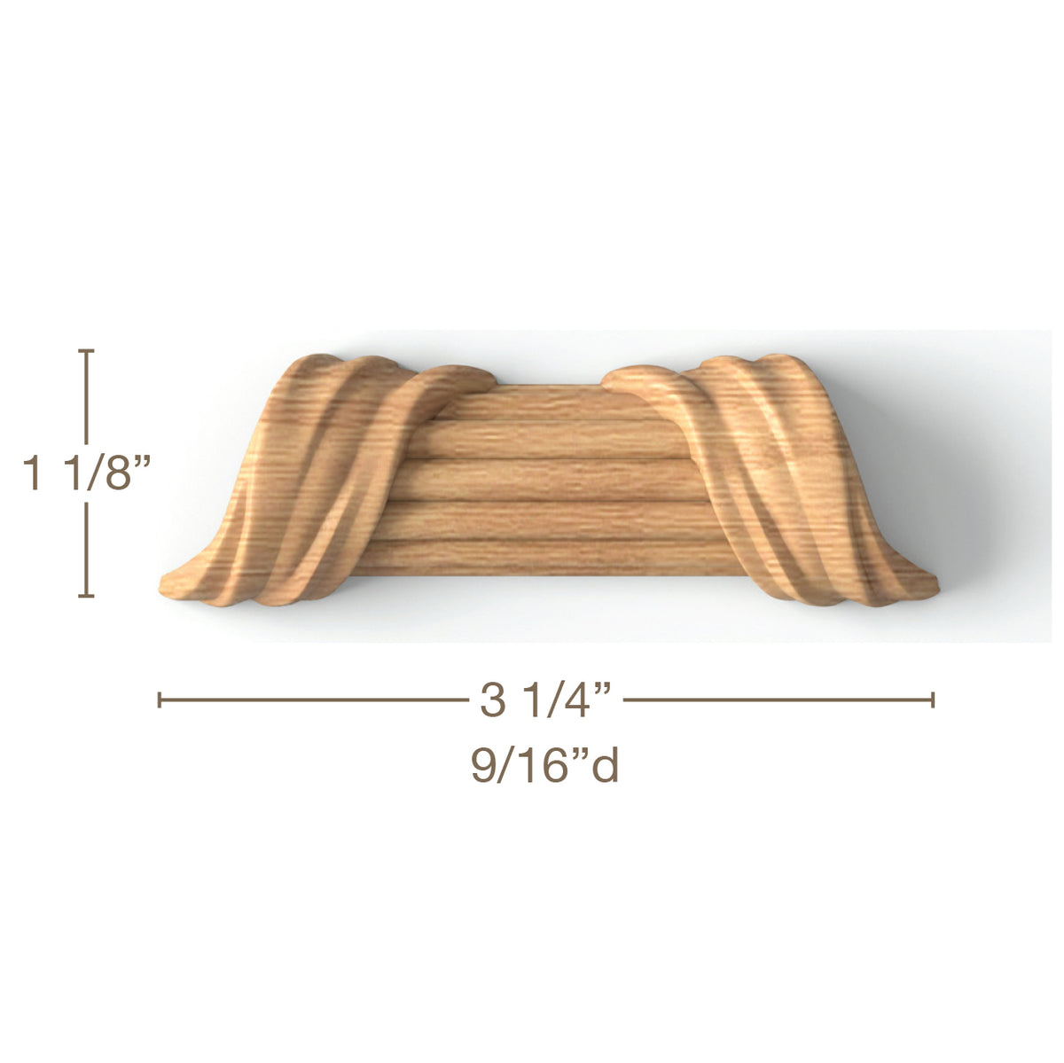 Reed & Cross Ribbon Center Pair, 3 1/4