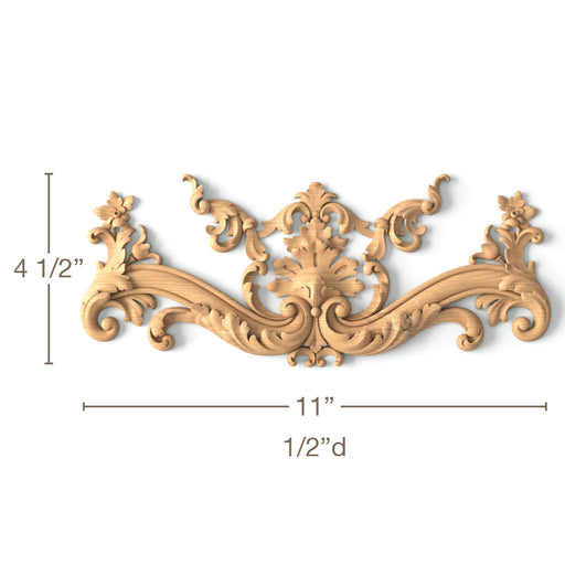 Majestic Crest, 11"w x 4 1/2"h x 1/2"d Carved Onlays White River Hardwoods   