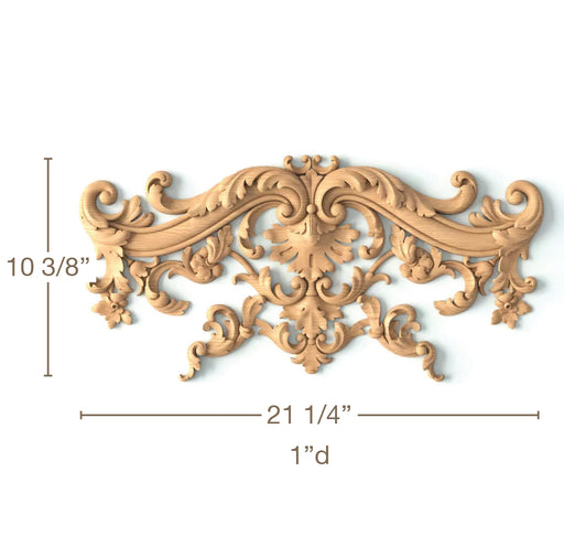 Majestic Crest, 21 1/4"w x 10 3/8"h x 1"d, SPECIAL ORDER Carved Onlays White River Hardwoods   