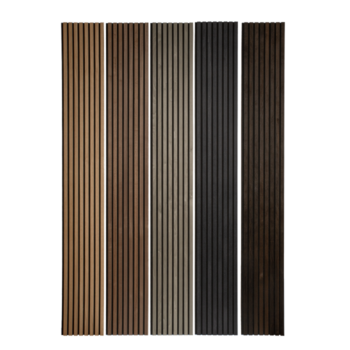 Silver Gray Oak Acoustic Panel - Harmony Series - Sold 2 Panels Per Carton Acoustic Slat Panel White River Hardwoods   