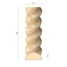 Large Rope Moulding, 4"w x 2"d x 8' length, Sold in pairs, Resin is priced per 8' length Carved Mouldings White River Hardwoods Maple
