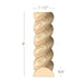 Medium Rope Half Round Lineal, 1 1/2''w x 3/4''d x 8' length, Resin is priced per 8' length Carved Mouldings White River Hardwoods Maple