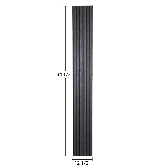 Matte Black Oak Acoustic Panel, Varnished Wood - Harmony Series - Sold 2 Panels Per Carton Acoustic Slat Panel White River Hardwoods