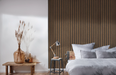 Natural Walnut Acoustic Panel, Varnished Wood - Harmony Series - Sold 2 Panels Per Carton Acoustic Slat Panel White River Hardwoods