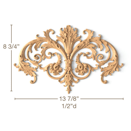 Bundled Acanthus Onlay, 13 7/8"w x 8 3/4"h x 1/2"d Carved Onlays White River Hardwoods   